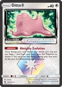 Ditto Prism Star | 154/214 | Holofoil | SM - Lost Thunder