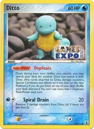 Ditto (Squirtle) 64/113 (Games Expo 2007) 064/113 Normal Miscellaneous Cards & Products