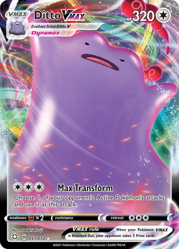 Ditto VMAX 051/072 Holofoil Shining Fates