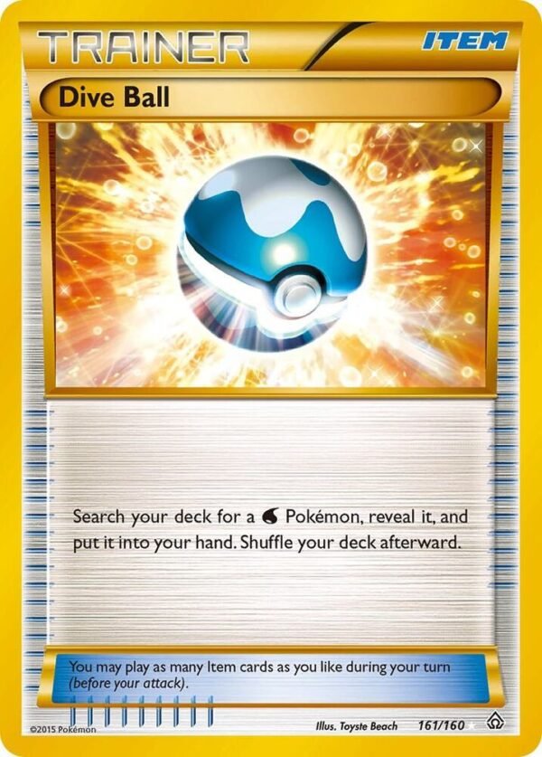 Dive Ball (161 Secret Rare) 161/160 Holofoil XY – Primal Clash Dive Ball (161 Secret Rare) 161/160 Holofoil XY – Primal Clash
