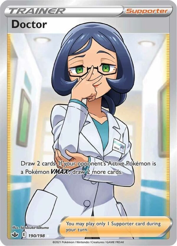 Doctor (Full Art) 190/198 Holofoil SWSH06: Chilling Reign Doctor (Full Art) 190/198 Holofoil SWSH06: Chilling Reign
