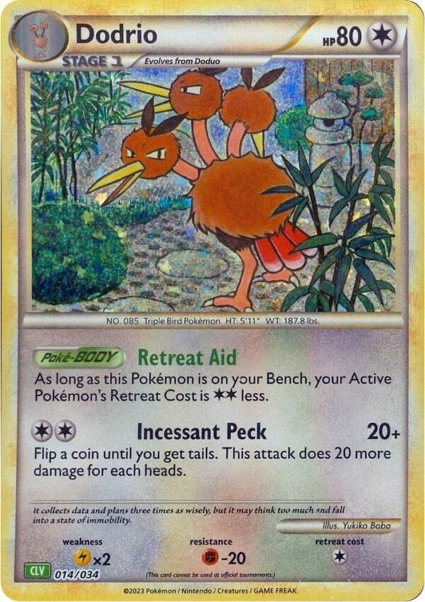 Dodrio 014/034 Holofoil Trading Card Game Classic Dodrio 014/034 Holofoil Trading Card Game Classic