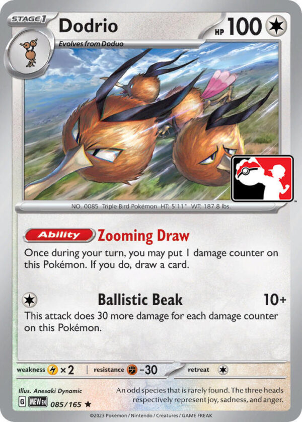 Dodrio 085/165 Holofoil Prize Pack Series Cards