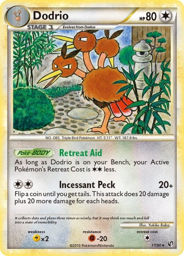 Dodrio 11/90 Reverse Holofoil Undaunted Dodrio 11/90 Reverse Holofoil Undaunted
