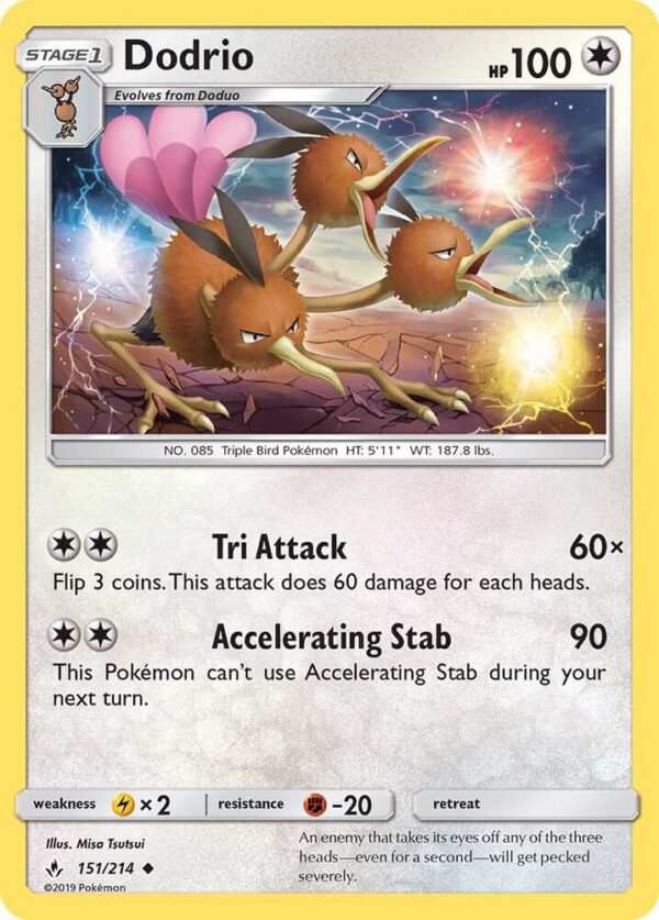 Dodrio 151/214 Normal SM – Unbroken Bonds