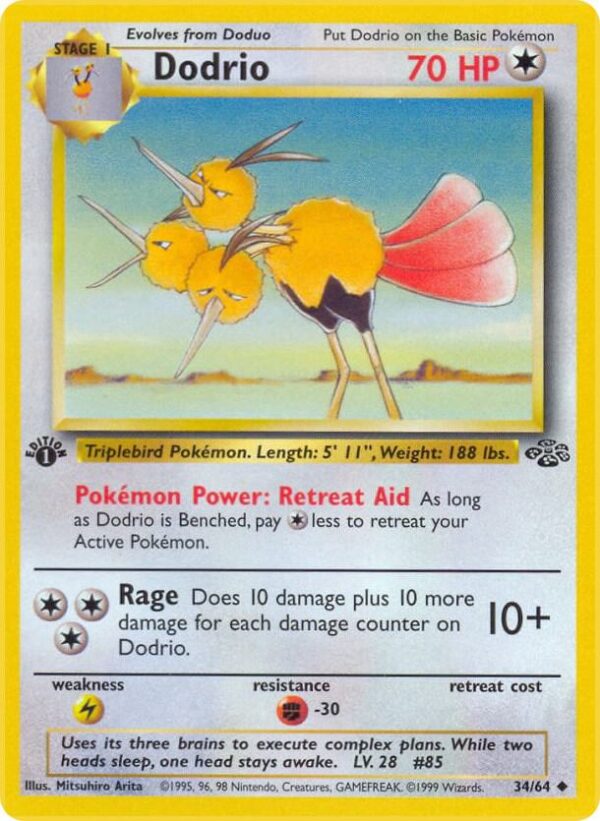 Dodrio 34/64 1st Edition Jungle Dodrio 34/64 1st Edition Jungle