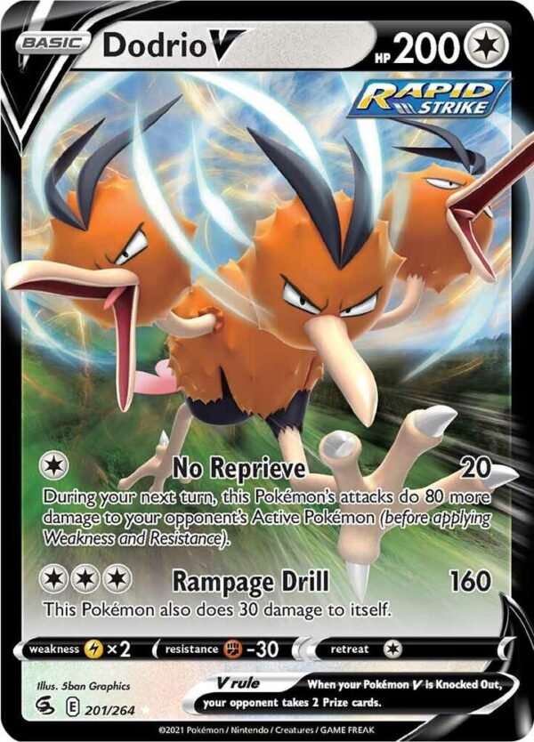 Dodrio V 201/264 Holofoil SWSH08: Fusion Strike