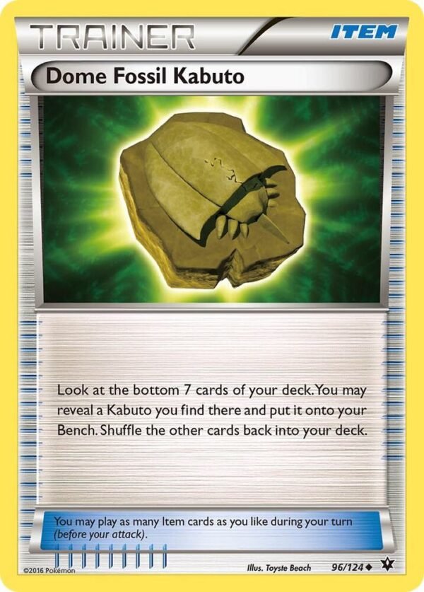 Dome Fossil Kabuto 96/124 Reverse Holofoil XY – Fates Collide
