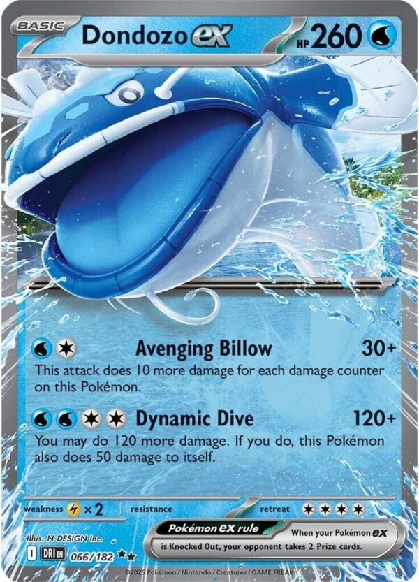 Dondozo ex 066/182 Holofoil SV10: Destined Rivals