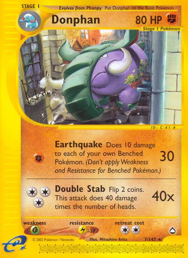 Donphan 007/147 Reverse Holofoil Aquapolis