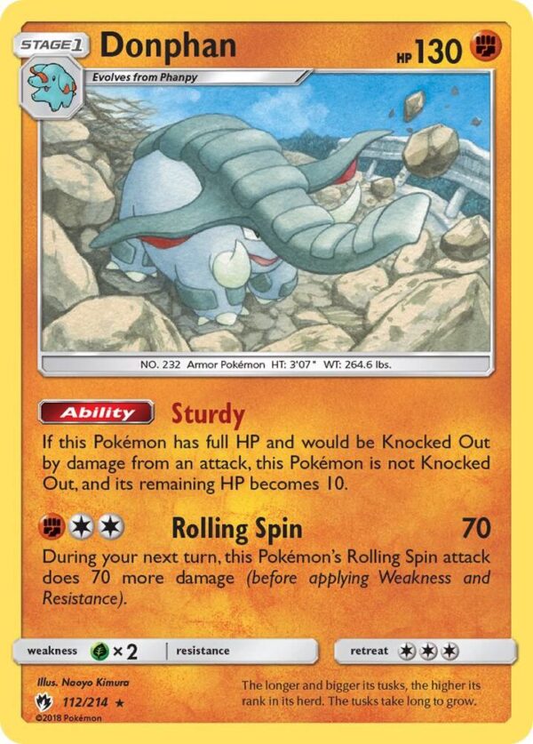 Donphan 112/214 Normal SM – Lost Thunder