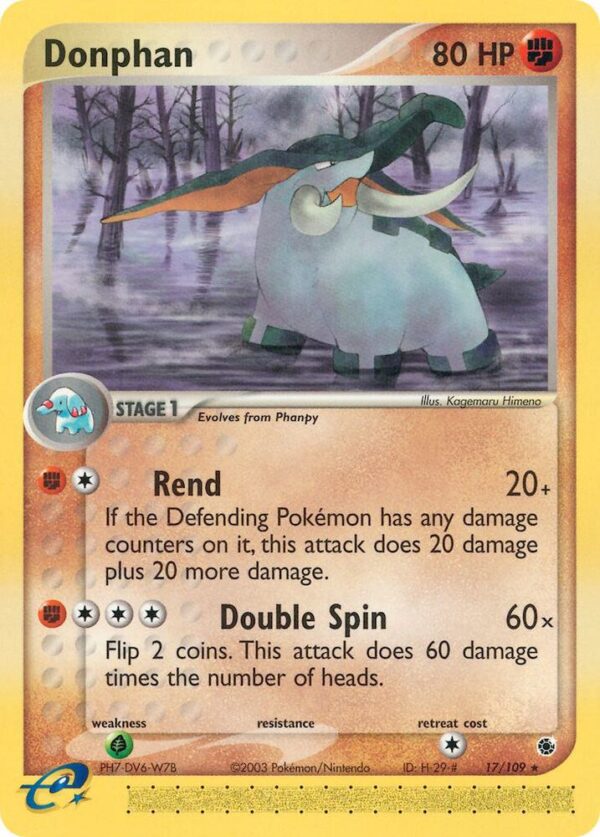 Donphan 17/109 Reverse Holofoil Ruby and Sapphire
