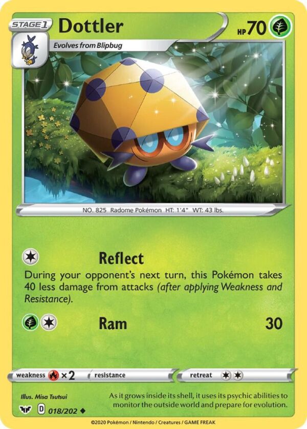 Dottler 018/202 Reverse Holofoil SWSH01: Sword & Shield Base Set Dottler 018/202 Reverse Holofoil SWSH01: Sword & Shield Base Set