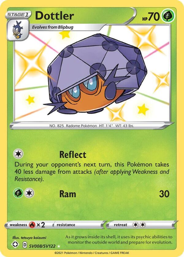 Dottler SV008/SV122 Holofoil Shining Fates: Shiny Vault Dottler SV008/SV122 Holofoil Shining Fates: Shiny Vault