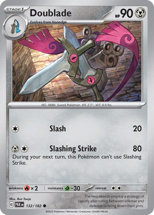 Doublade 132/182 Reverse Holofoil SV04: Paradox Rift