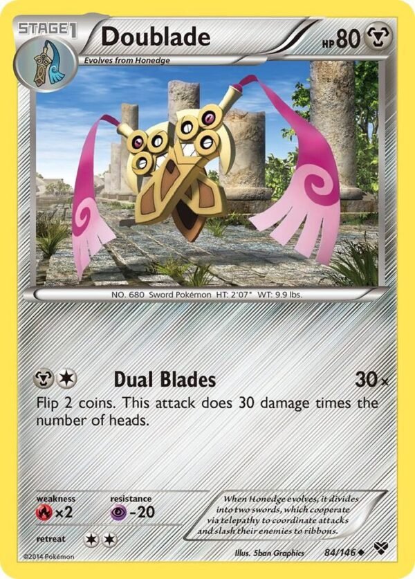 Doublade 84/146 Reverse Holofoil XY Base Set Doublade 84/146 Reverse Holofoil XY Base Set