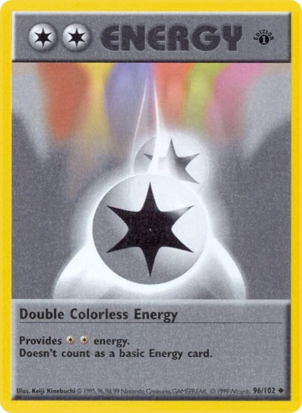 Double Colorless Energy 096/102 1st Edition Base Set (Shadowless)