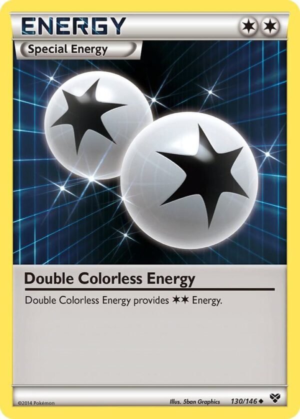 Double Colorless Energy 130/146 Reverse Holofoil XY Base Set Double Colorless Energy 130/146 Reverse Holofoil XY Base Set