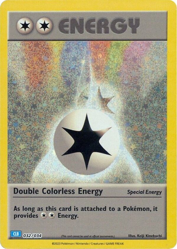 Double Colorless Energy (CLB) 032/034 Holofoil Trading Card Game Classic