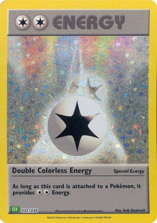 Double Colorless Energy (CLV) 032/034 Holofoil Trading Card Game Classic