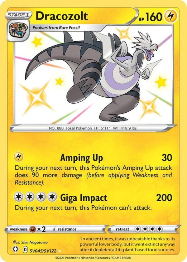 Dracozolt SV045/SV122 Holofoil Shining Fates: Shiny Vault