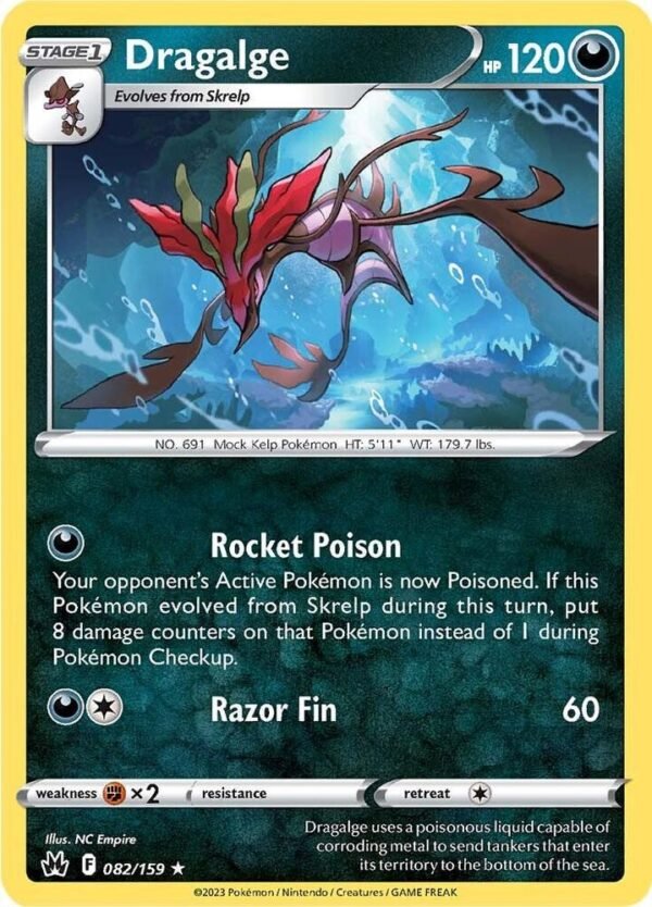 Dragalge 082/159 Reverse Holofoil Crown Zenith Dragalge 082/159 Reverse Holofoil Crown Zenith