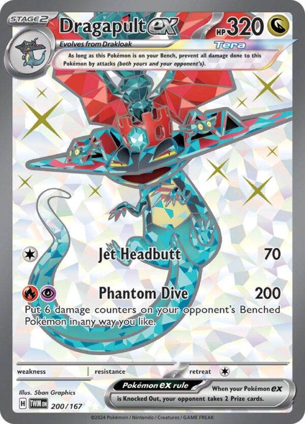 Dragapult ex 200/167 Holofoil SV06: Twilight Masquerade Dragapult ex 200/167 Holofoil SV06: Twilight Masquerade