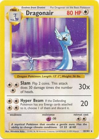 Dragonair 018/102 Normal Base Set Dragonair 018/102 Normal Base Set