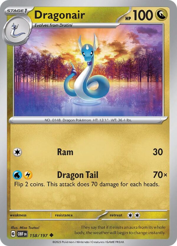 Dragonair 158/197 Reverse Holofoil SV03: Obsidian Flames Dragonair 158/197 Reverse Holofoil SV03: Obsidian Flames