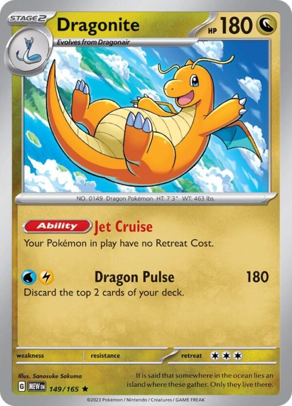 Dragonite 149/165 Holofoil SV: Scarlet & Violet 151 Dragonite 149/165 Holofoil SV: Scarlet & Violet 151