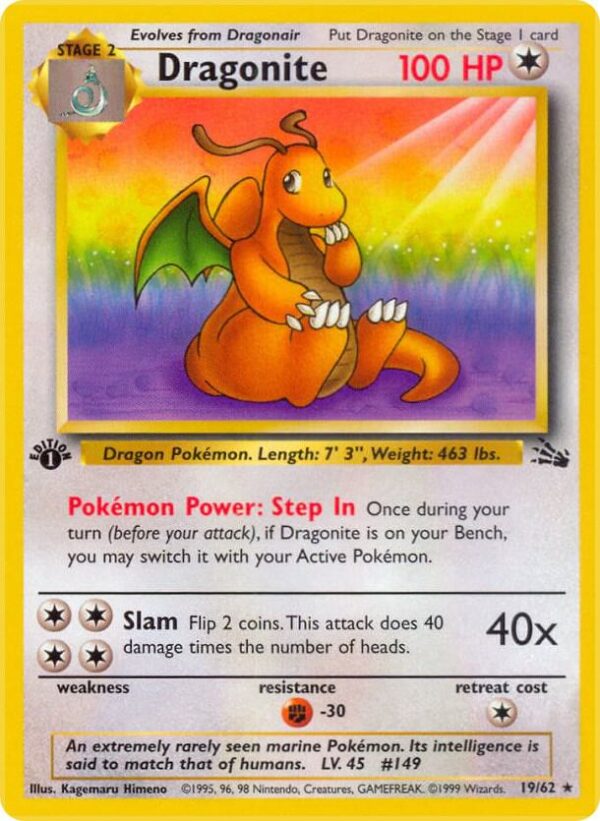 Dragonite (19) 19/62 Unlimited Fossil Dragonite (19) 19/62 Unlimited Fossil