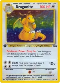 Dragonite (4) | 04/62 | 1st Edition Holofoil | Fossil