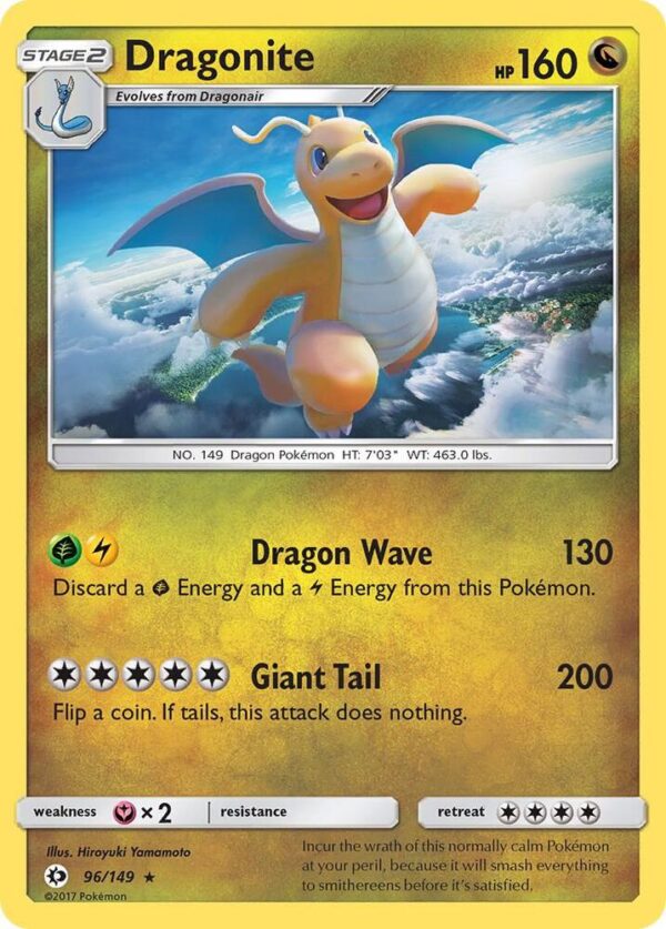 Dragonite 96/149 Holofoil SM Base Set Dragonite 96/149 Holofoil SM Base Set