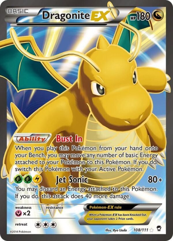 Dragonite EX (108 Full Art) 108/111 Holofoil XY – Furious Fists