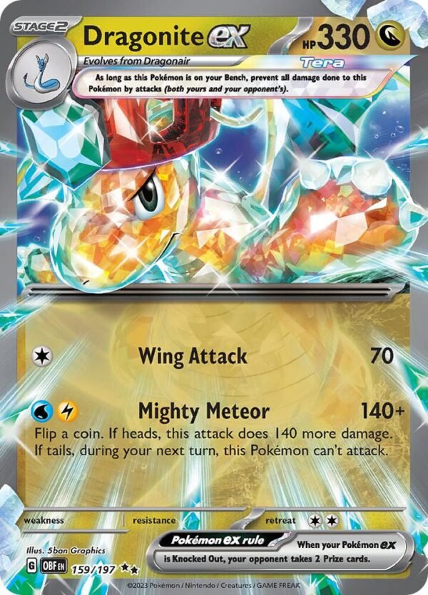 Dragonite ex 159/197 Holofoil SV03: Obsidian Flames Dragonite ex 159/197 Holofoil SV03: Obsidian Flames