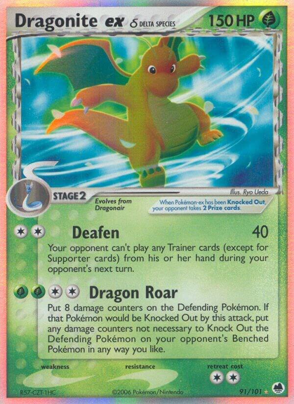 Dragonite ex (Delta Species) 91/101 Holofoil Dragon Frontiers Dragonite ex (Delta Species) 91/101 Holofoil Dragon Frontiers