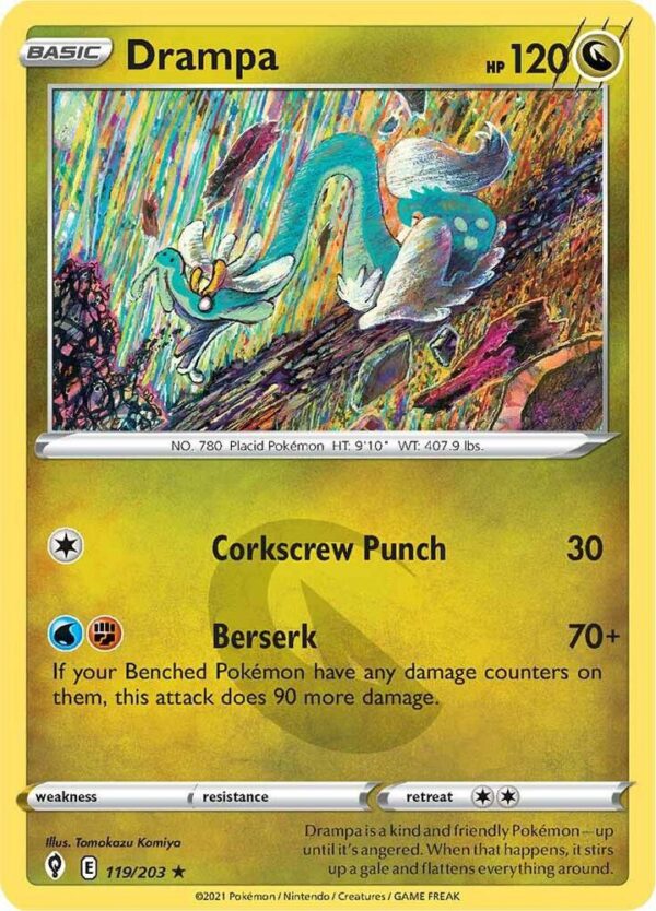 Drampa 119/203 Reverse Holofoil SWSH07: Evolving Skies