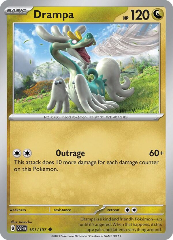 Drampa 161/197 Reverse Holofoil SV03: Obsidian Flames