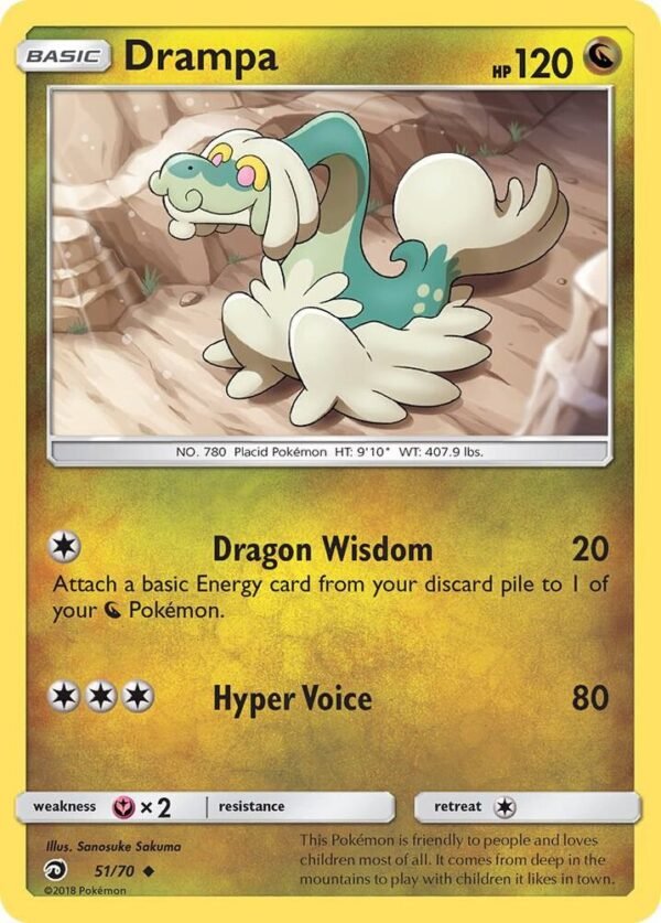 Drampa 51/70 Reverse Holofoil Dragon Majesty