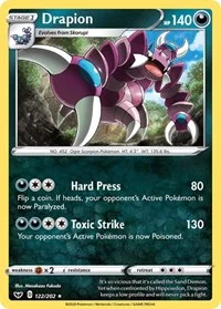 Drapion | 122/202 | Reverse Holofoil | SWSH01: Sword & Shield Base Set
