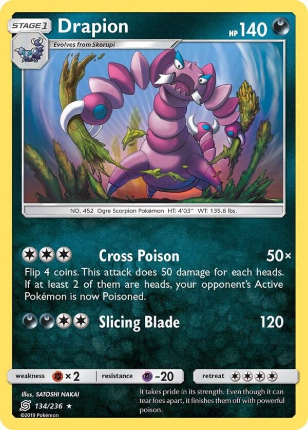 Drapion 134/236 Normal SM – Unified Minds Drapion 134/236 Normal SM – Unified Minds