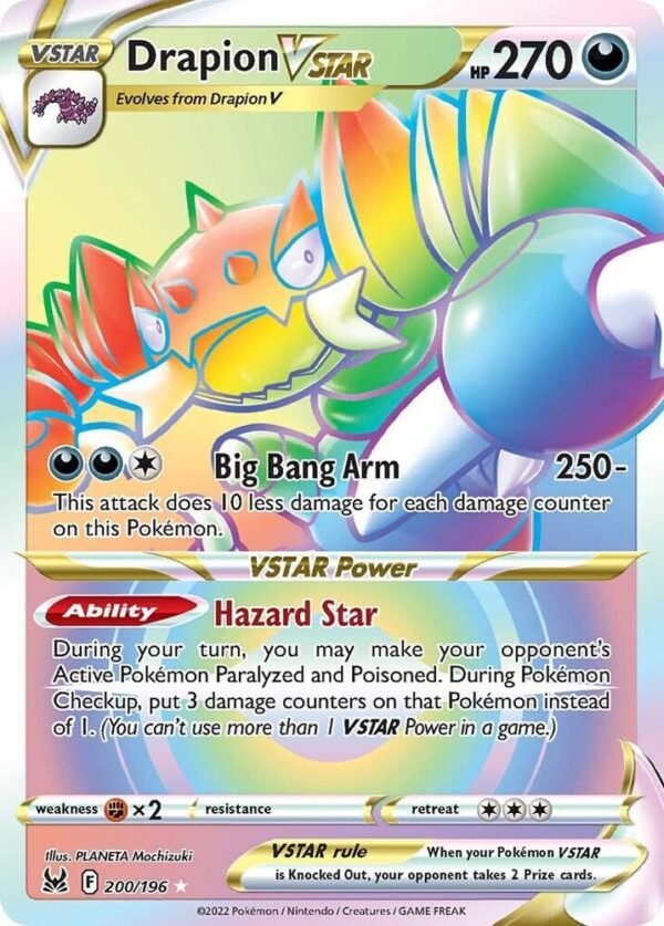 Drapion VSTAR (Secret) 200/196 Holofoil SWSH11: Lost Origin
