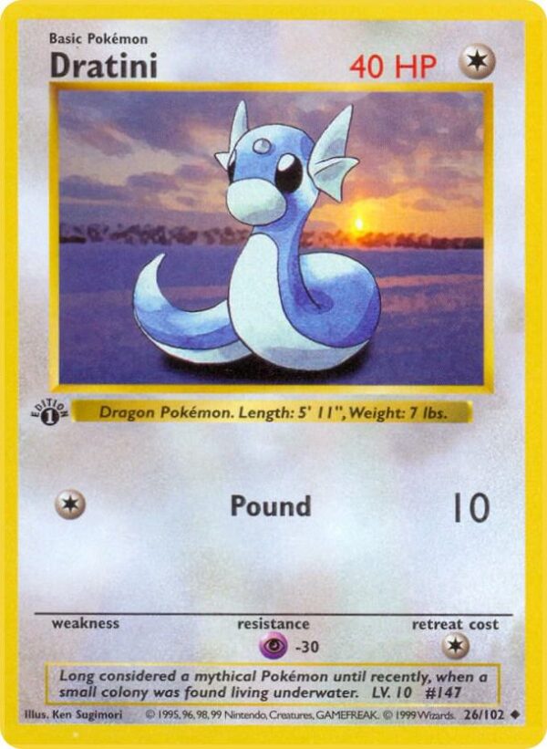 Dratini 026/102 1st Edition Base Set (Shadowless)