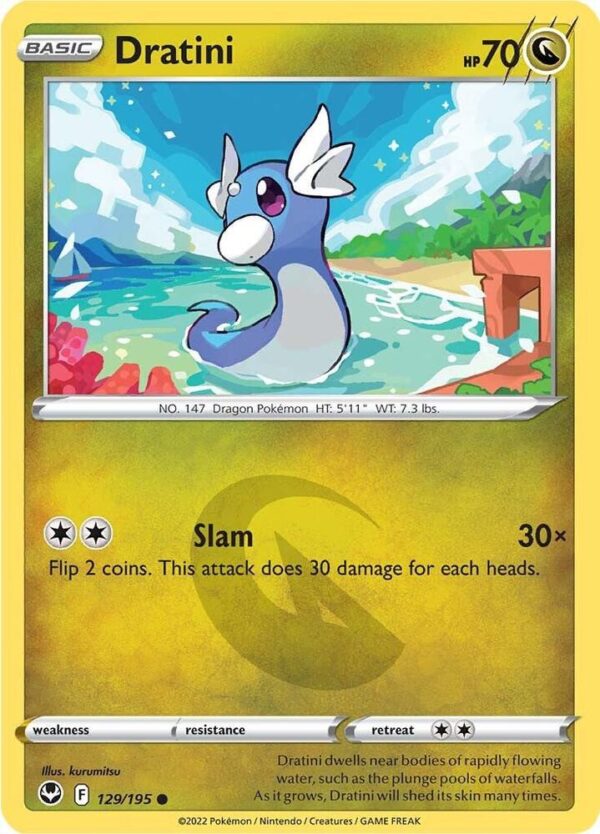 Dratini 129/195 Normal SWSH12: Silver Tempest Dratini 129/195 Normal SWSH12: Silver Tempest