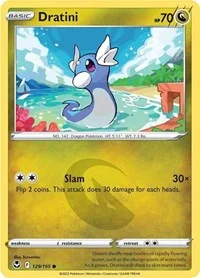 Dratini | 129/195 | Reverse Holofoil | SWSH12: Silver Tempest Dratini | 129/195 | Reverse Holofoil | SWSH12: Silver Tempest