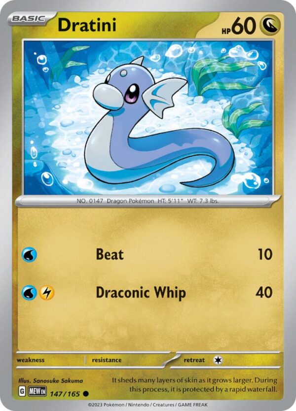 Dratini 147/165 Normal SV: Scarlet & Violet 151 Dratini 147/165 Normal SV: Scarlet & Violet 151