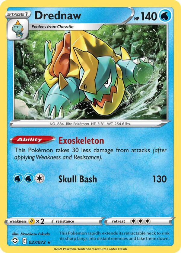 Drednaw 027/072 Reverse Holofoil Shining Fates