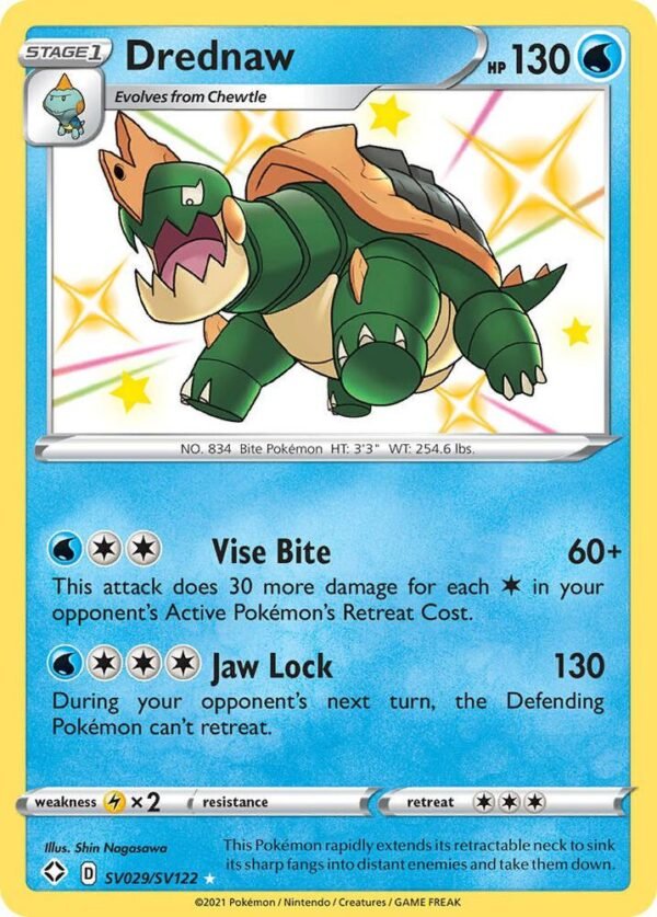 Drednaw SV029/SV122 Holofoil Shining Fates: Shiny Vault Drednaw SV029/SV122 Holofoil Shining Fates: Shiny Vault