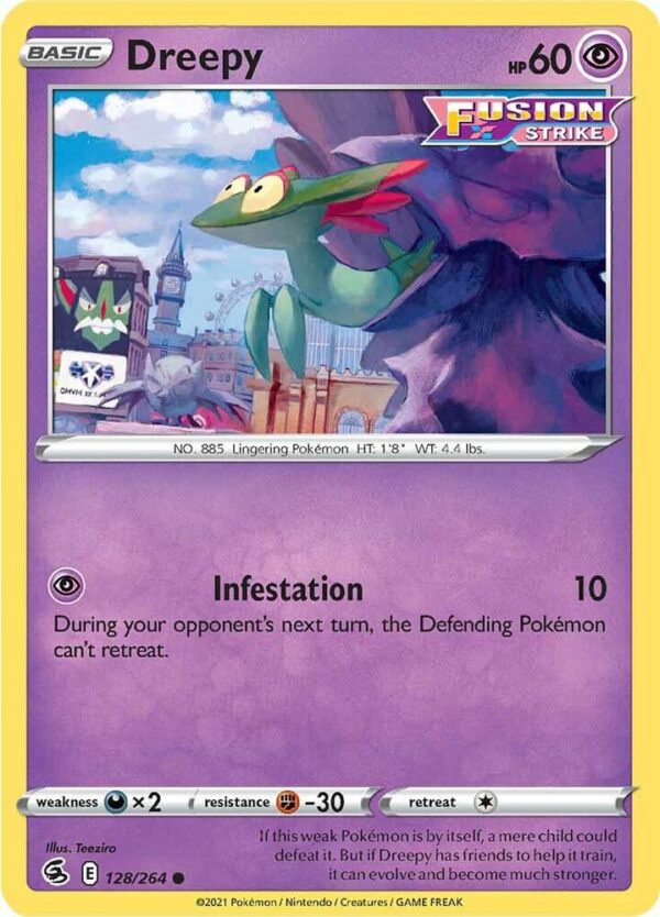 Dreepy 128/264 Reverse Holofoil SWSH08: Fusion Strike