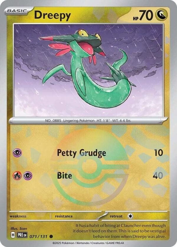 Dreepy (Poke Ball Pattern) 071/131 Holofoil SV: Prismatic Evolutions Dreepy (Poke Ball Pattern) 071/131 Holofoil SV: Prismatic Evolutions